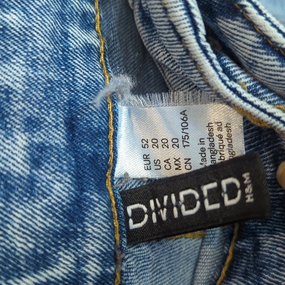 H&M Divided Women's Blue Relaxed Jeans Stretch Wear Ankle -Sz 20 Great Condition - Picture 2 of 3